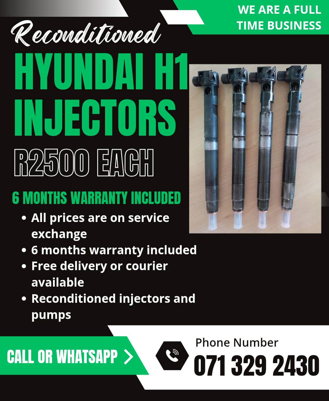 HYUNDAI H1 INJECTORS FOR SALE WITH WARRANTY - Private Seller HYUNDAI H1 INJECTORS FOR SALE WITH WARRANTY - Private Seller