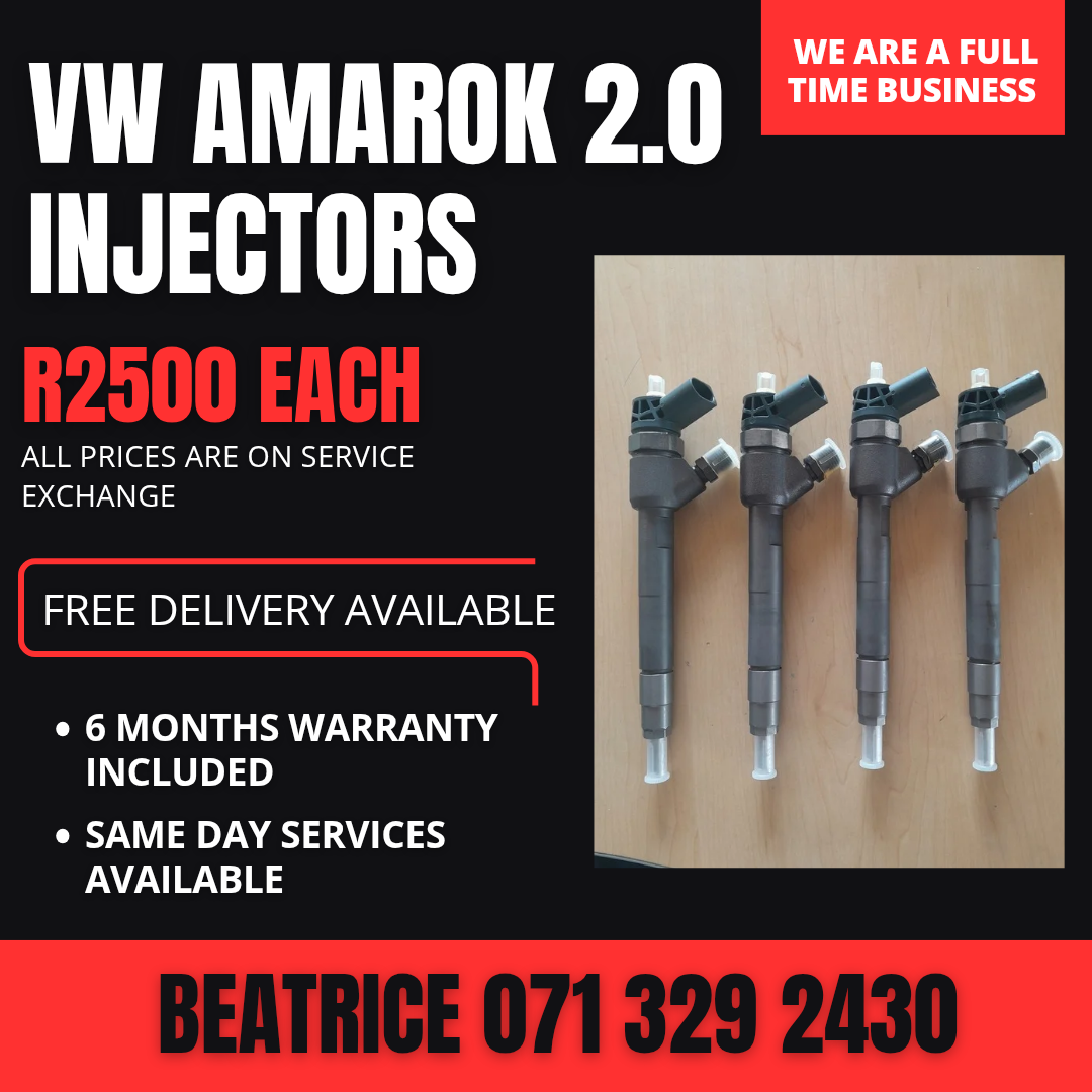 VW AMAROK 2.0 DIESEL INJECTORS FOR SALE WITH WARRANTY - Private Seller VW AMAROK 2.0 DIESEL INJECTORS FOR SALE WITH WARRANTY - Private Seller