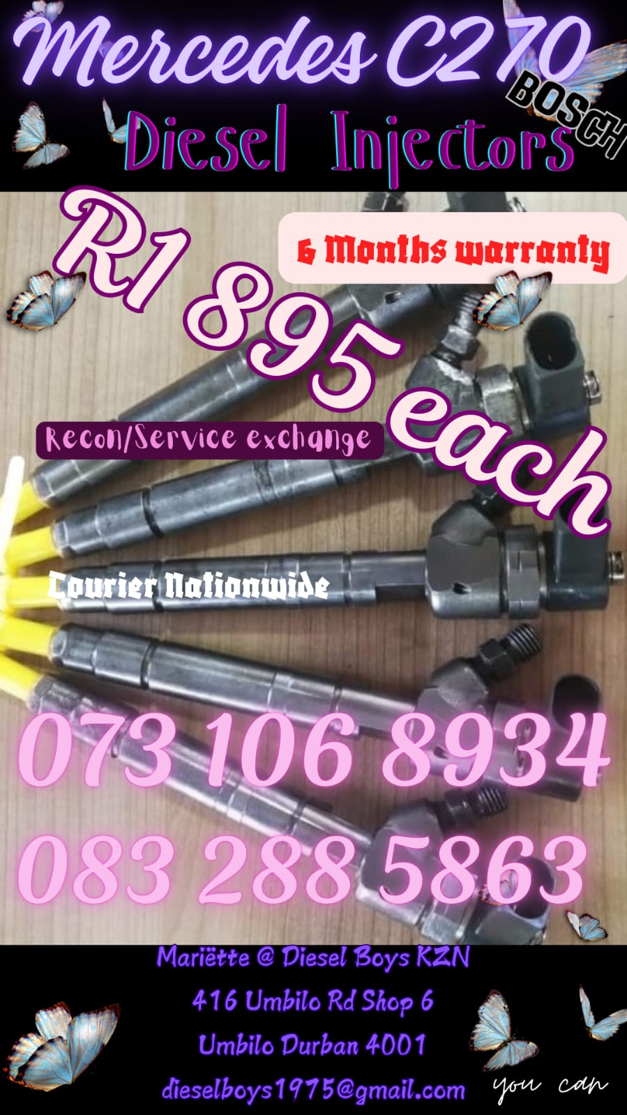 Mercedes C270 Bosch Diesel Injectors - Private Seller Mercedes C270 Bosch Diesel Injectors - Private Seller