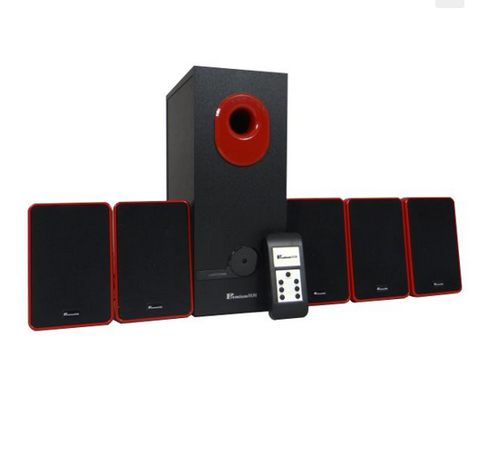 ENHANCE YOUR AUDIO WITH 5800W 5.1ch SURROUND MULTIMEDIA SPEAKER WITH REMOTE INCL
