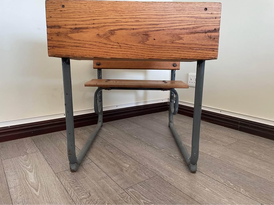 OAK Antique school desk