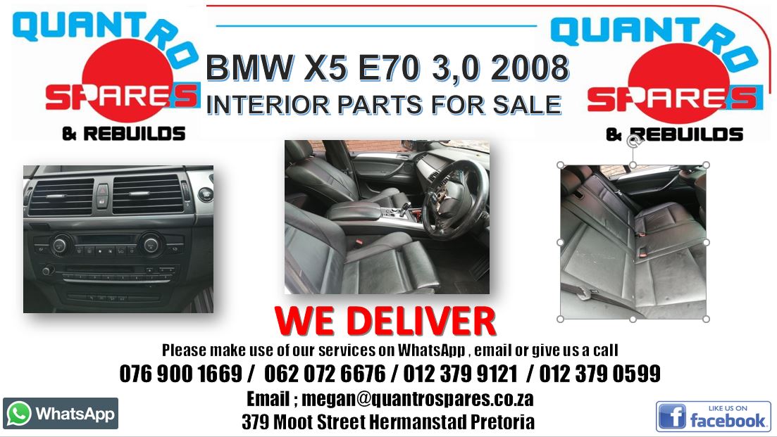 Bmw X5 E70 3 0d 2009 Interior Parts For Sale Junk Mail