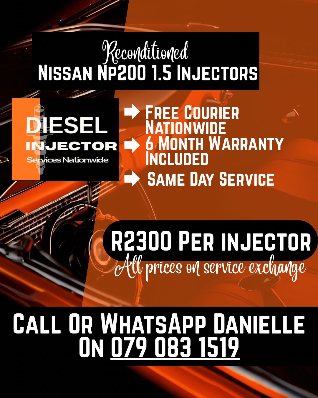 NISSAN NP200 1.5 INJECTORS FOR SALE WITH WARRANTY INCLUDED - Private Seller