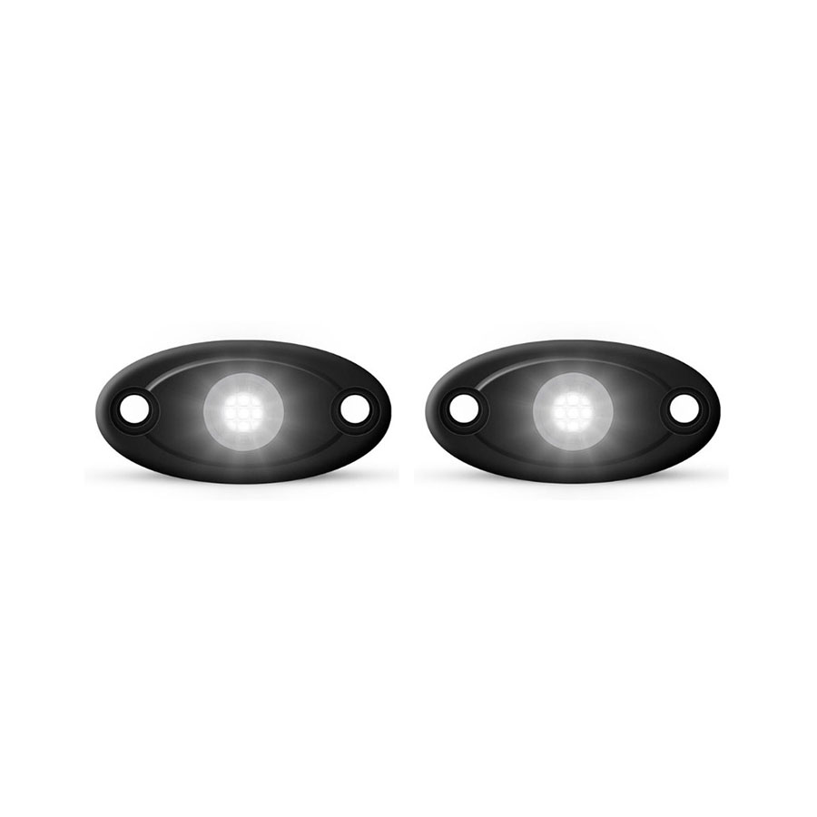 Universal Aluminium 9-LED Rocklights (White) – 2 pack