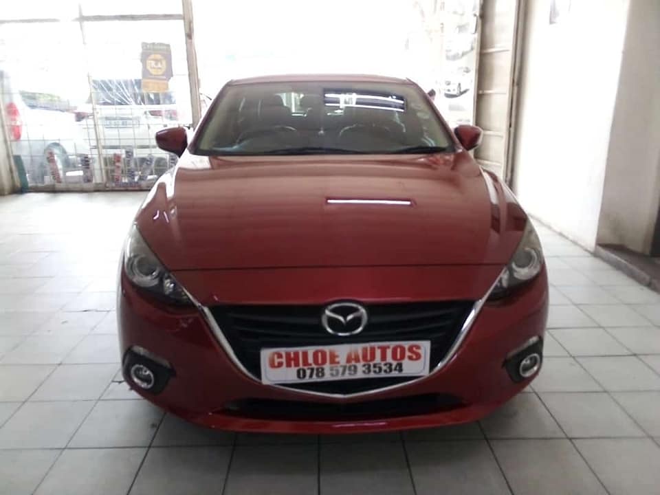 2015 MAZDA 3 AUTO MAROON  LEATHER SEAT  SPAREKEY