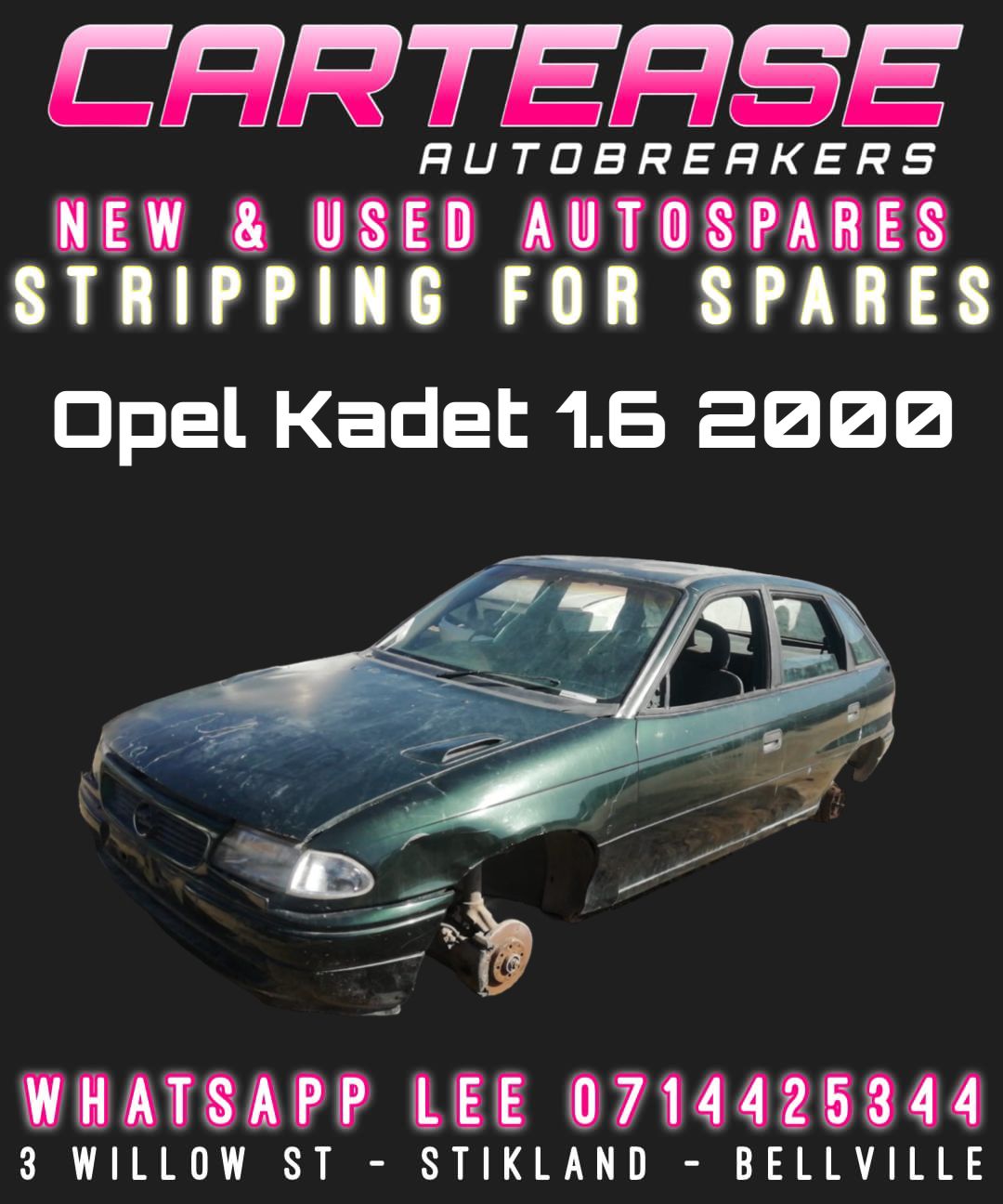 OPEL KADET 1.6 2000 STRIPPING FOR SPARES - Private Seller OPEL KADET 1.6 2000 STRIPPING FOR SPARES - Private Seller