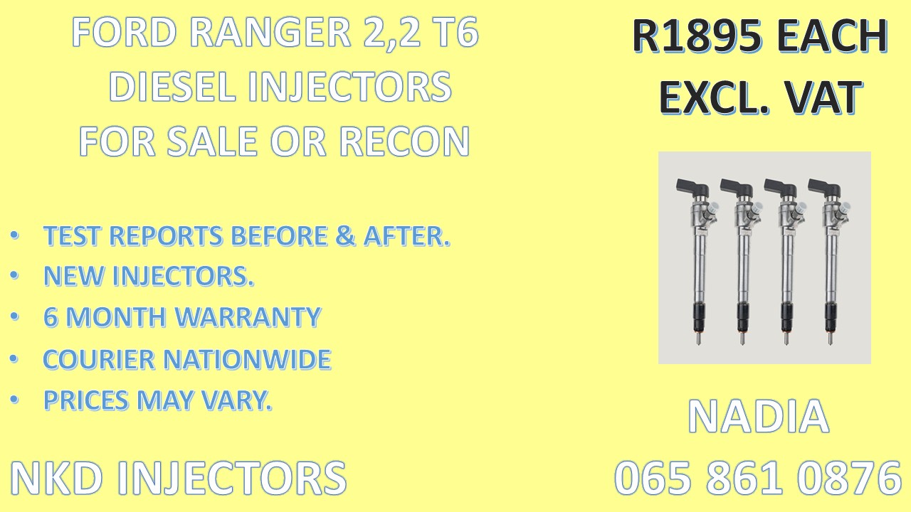 DIESEL INJECTORS FOR FORD RANGER 2.2 T6 FAST AND QUARANTEED - Private Seller DIESEL INJECTORS FOR FORD RANGER 2.2 T6 FAST AND QUARANTEED - Private Seller