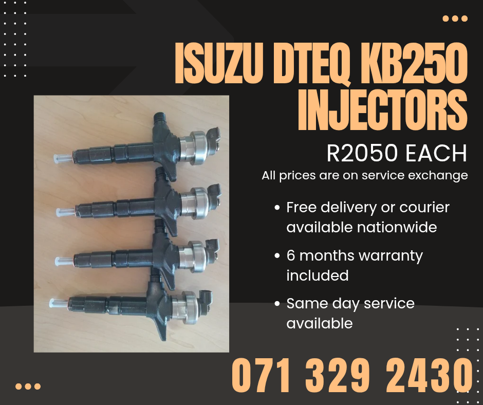 ISUZU DTEQ KB250 INJECTORS FOR SALE WITH WARRANTY INCLUDED - Private Seller ISUZU DTEQ KB250 INJECTORS FOR SALE WITH WARRANTY INCLUDED - Private Seller