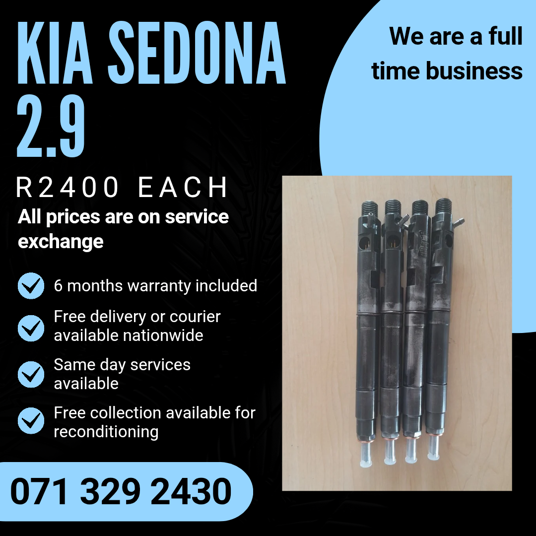 KIA SEDONA 2.9 INJECTORS FOR SALE WITH WARRANTY - Private Seller KIA SEDONA 2.9 INJECTORS FOR SALE WITH WARRANTY - Private Seller