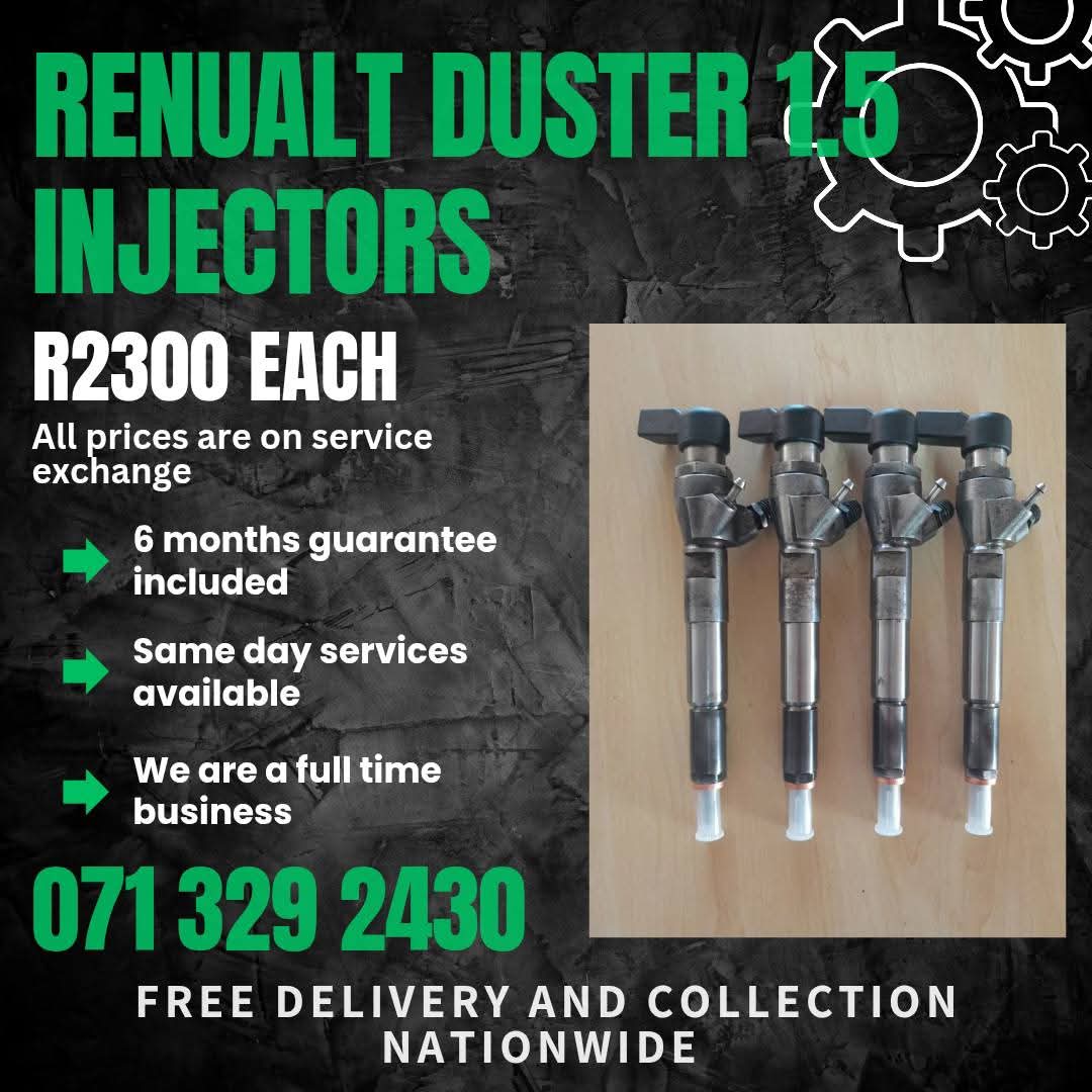 RENAULT DUSTER 1.5 INJECTORS FOR SALE WITH WARRANTY - Private Seller RENAULT DUSTER 1.5 INJECTORS FOR SALE WITH WARRANTY - Private Seller