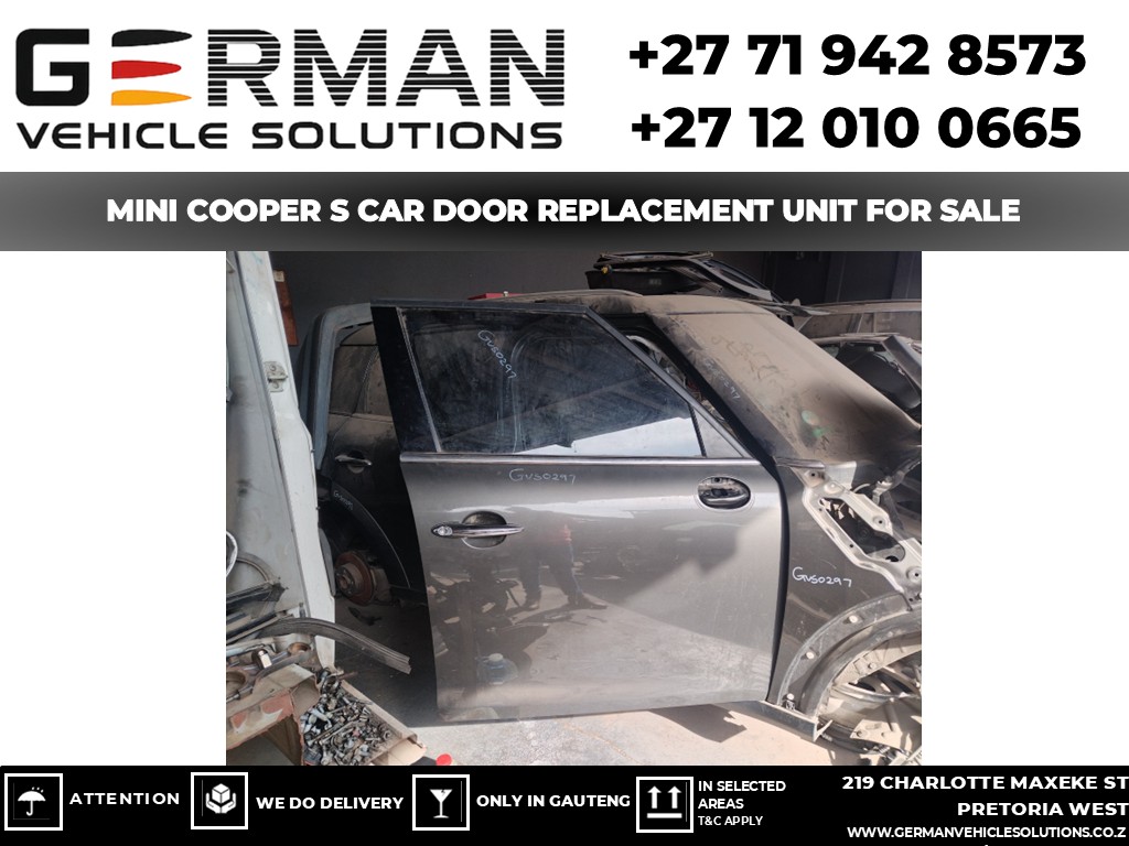 mini Cooper S complete driver-side door replacement – used original