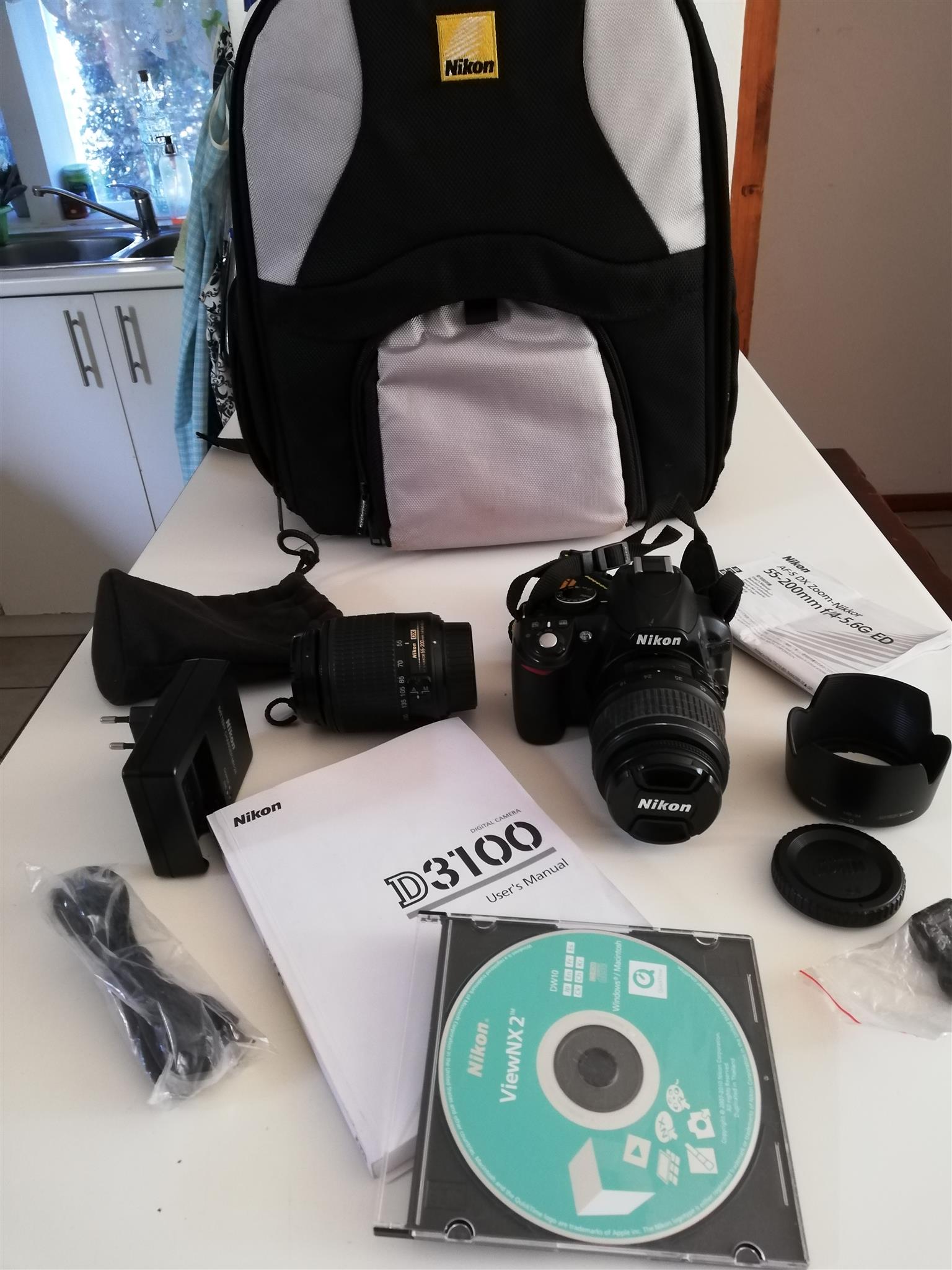NIKON D3100 CAMERA WITH ALL ASSERSORIES