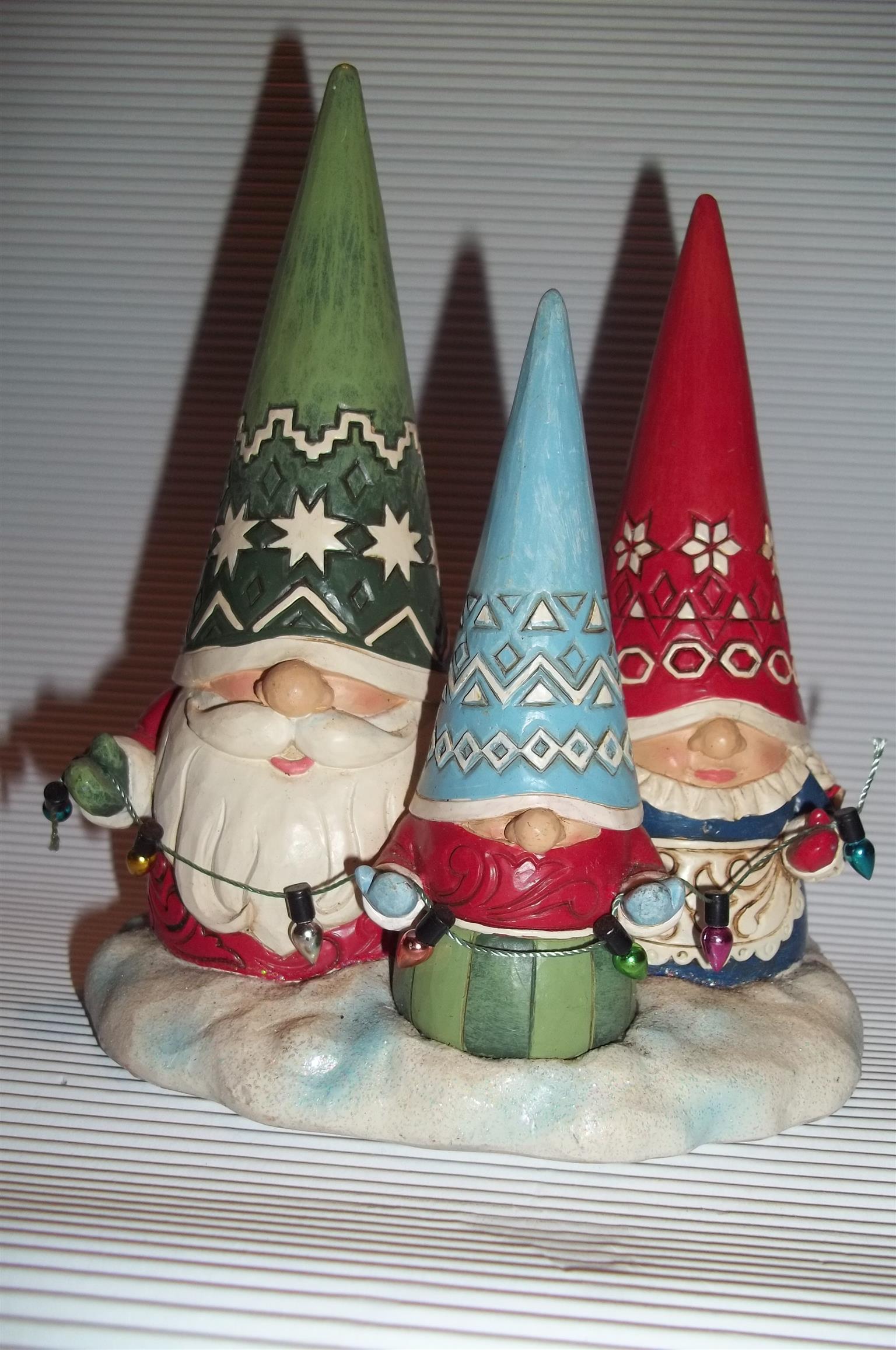Family of Gnomes by Jim Shore, British Telephone Booth