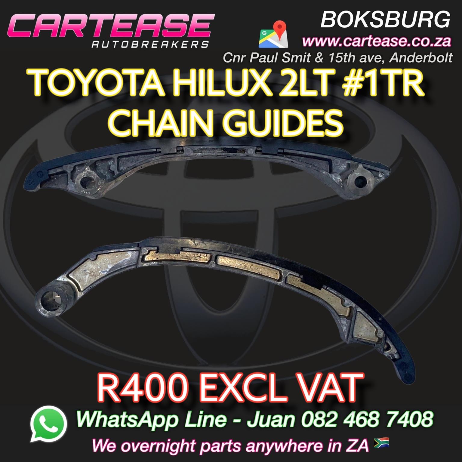 TOYOTA HILUX 2LT #1TR CHAIN GUIDES - Private Seller TOYOTA HILUX 2LT #1TR CHAIN GUIDES - Private Seller