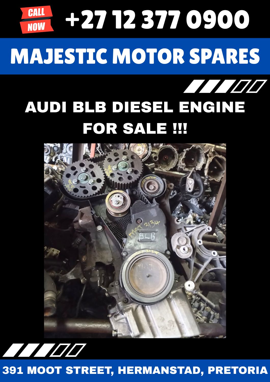 Audi BLB 2.0 TDI Diesel Engine for Sale – Used - Private Seller Audi BLB 2.0 TDI Diesel Engine for Sale – Used - Private Seller