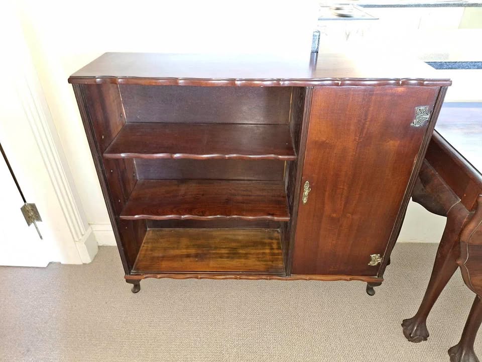 Imbuia display/ bookcase