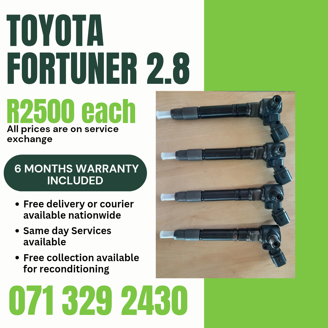 TOYOTA FORTUNER 2.8 INJECTORS FOR SALE WITH WARRANTY - Private Seller TOYOTA FORTUNER 2.8 INJECTORS FOR SALE WITH WARRANTY - Private Seller