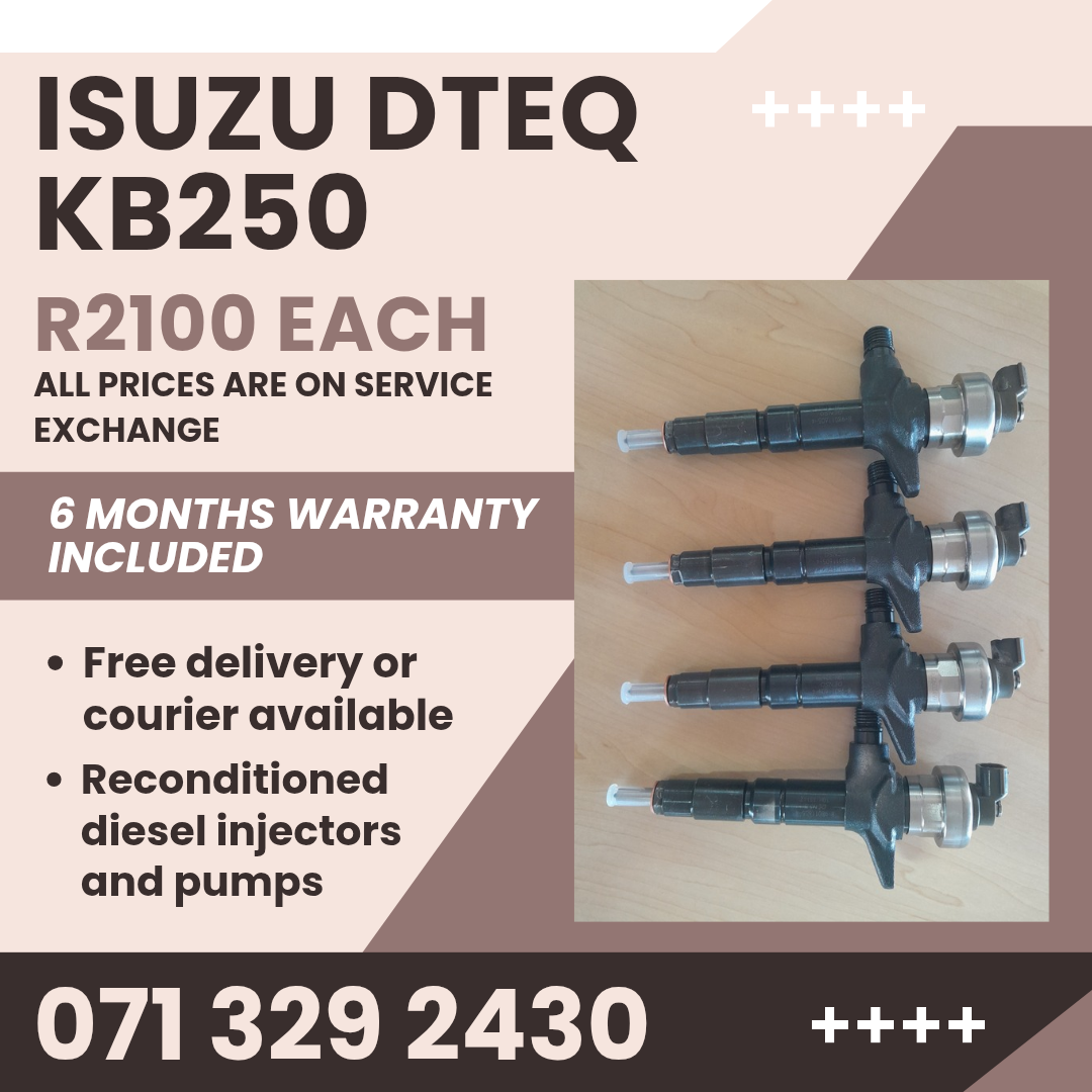 ISUZU DTEQ KB250 INJECTORS FOR SALE WITH WARRANTY - Private Seller ISUZU DTEQ KB250 INJECTORS FOR SALE WITH WARRANTY - Private Seller
