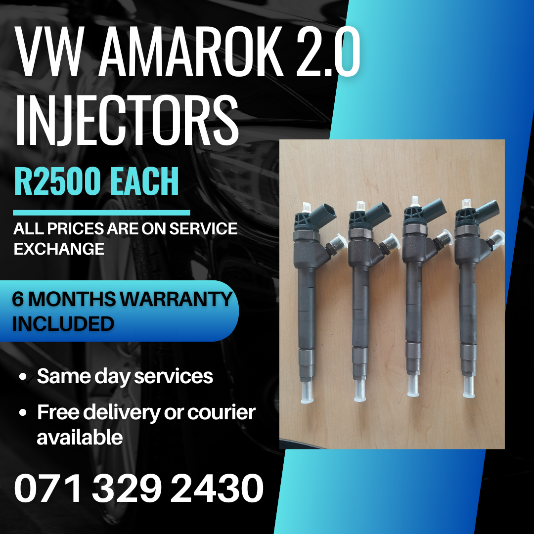 VW AMAROK 2.0 DIESEL INJECTORS FOR SALE WITH WARRANTY - Private Seller VW AMAROK 2.0 DIESEL INJECTORS FOR SALE WITH WARRANTY - Private Seller