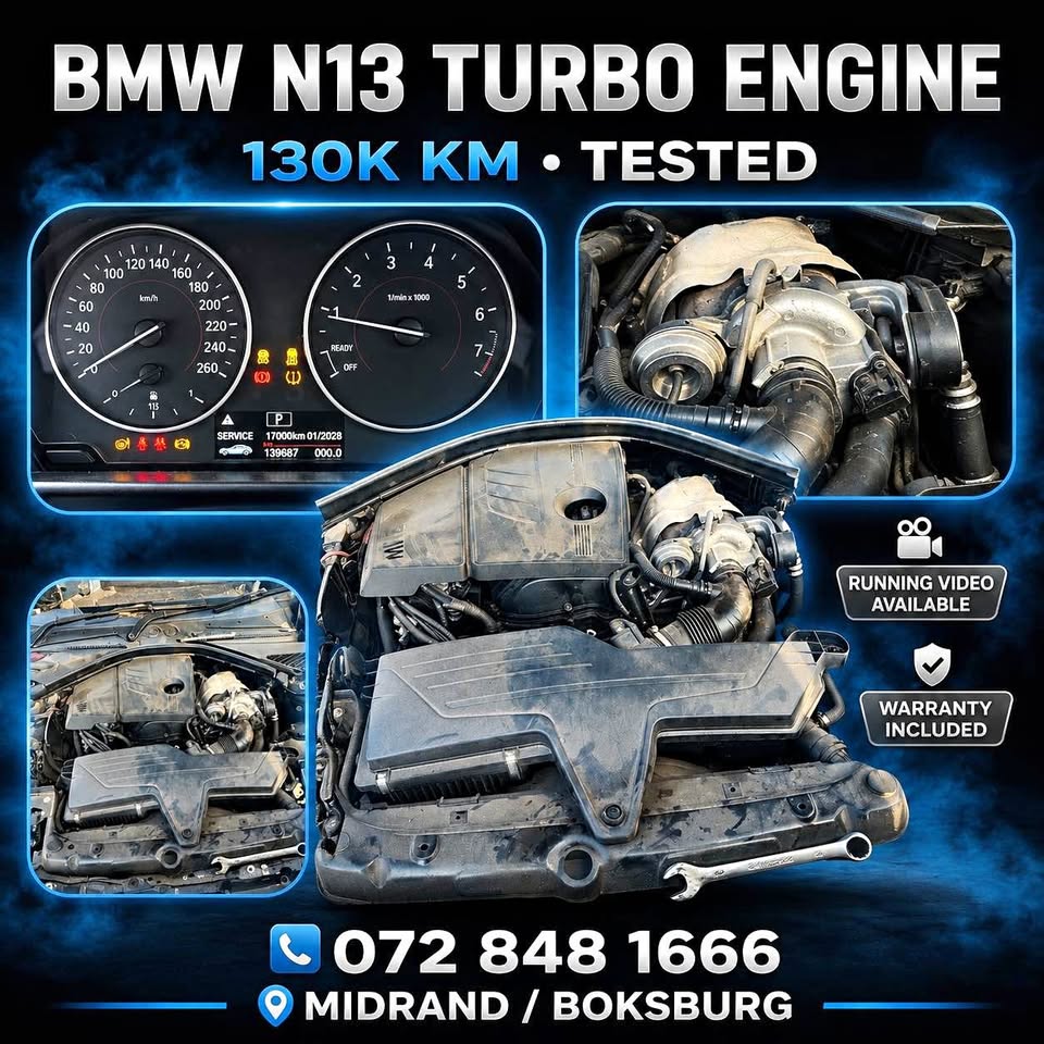 BMW F20 118i N13 TURBO ENGINE FOR SALE Running Video available & Warranty on Engine - Private Seller BMW F20 118i N13 TURBO ENGINE FOR SALE Running Video available & Warranty on Engine - Private Seller