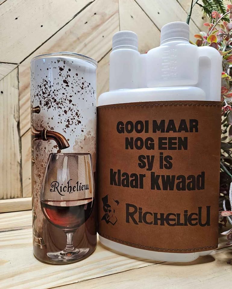 Brandy, Whiskey, Rum Combo Tumbler and squeezy bottle