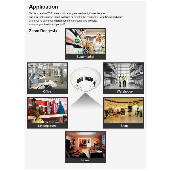 New Wireless Spy Smoke Detector HD Camera with P2P WiFi and Motion Detection NEW