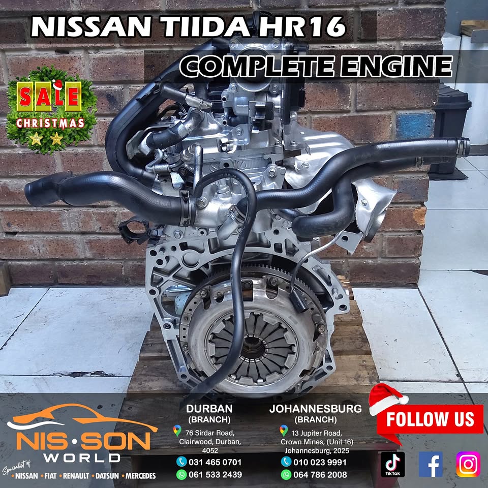 NISSAN TIIDA HR16 COMPLETE ENGINE