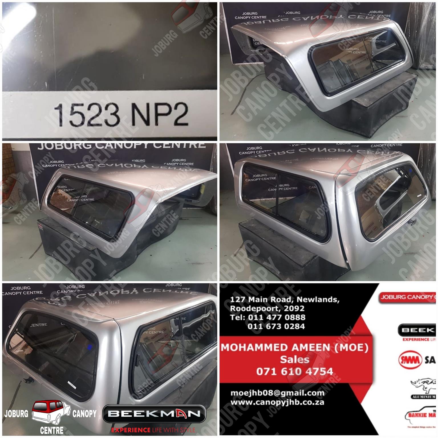 SALE (1523) Nissan NP200 Lowline Silver Beekman Canopy 