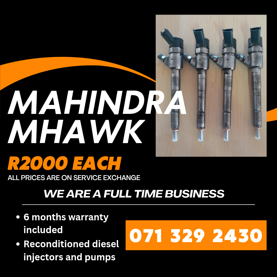 MAHINDRA MHAWK 2.2 INJECTORS FOR SALE WITH WARRANTY INCLUDED - Private Seller MAHINDRA MHAWK 2.2 INJECTORS FOR SALE WITH WARRANTY INCLUDED - Private Seller