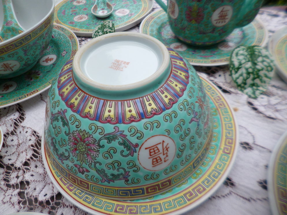 48 Piece Vintage Chinese Tea Set