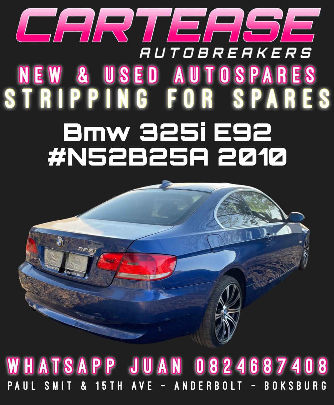 BMW 325i E92 #N52B25A 2010 STRIPPING FOR SPARES - Private Seller BMW 325i E92 #N52B25A 2010 STRIPPING FOR SPARES - Private Seller