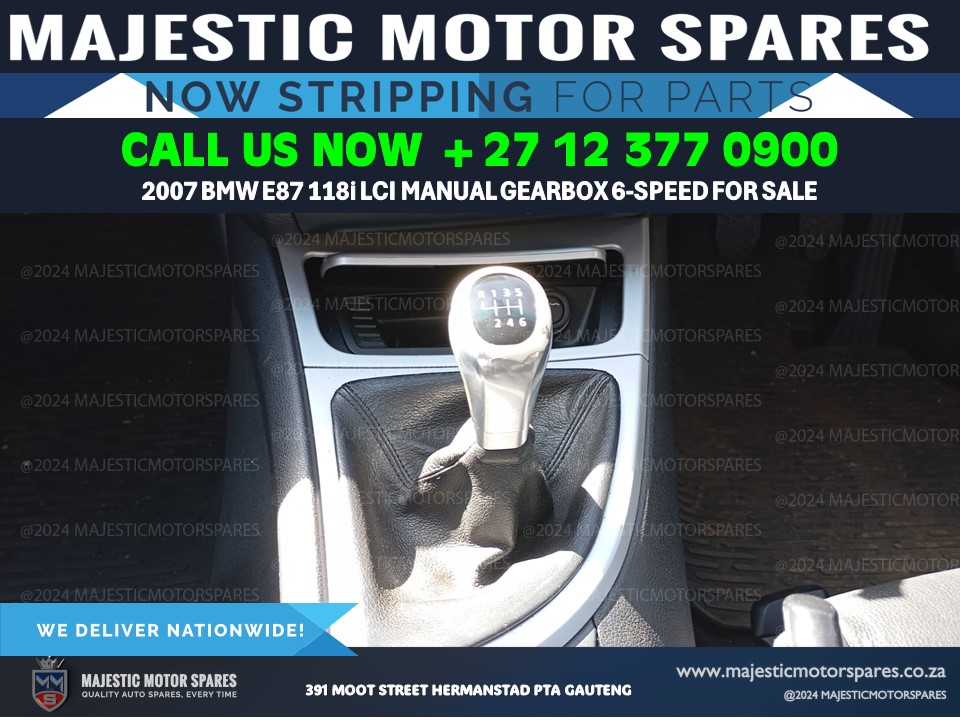 2007 BMW 118i E87 LCI Manual Vehicle 6 Speed Gearbox for Sale Second Hand