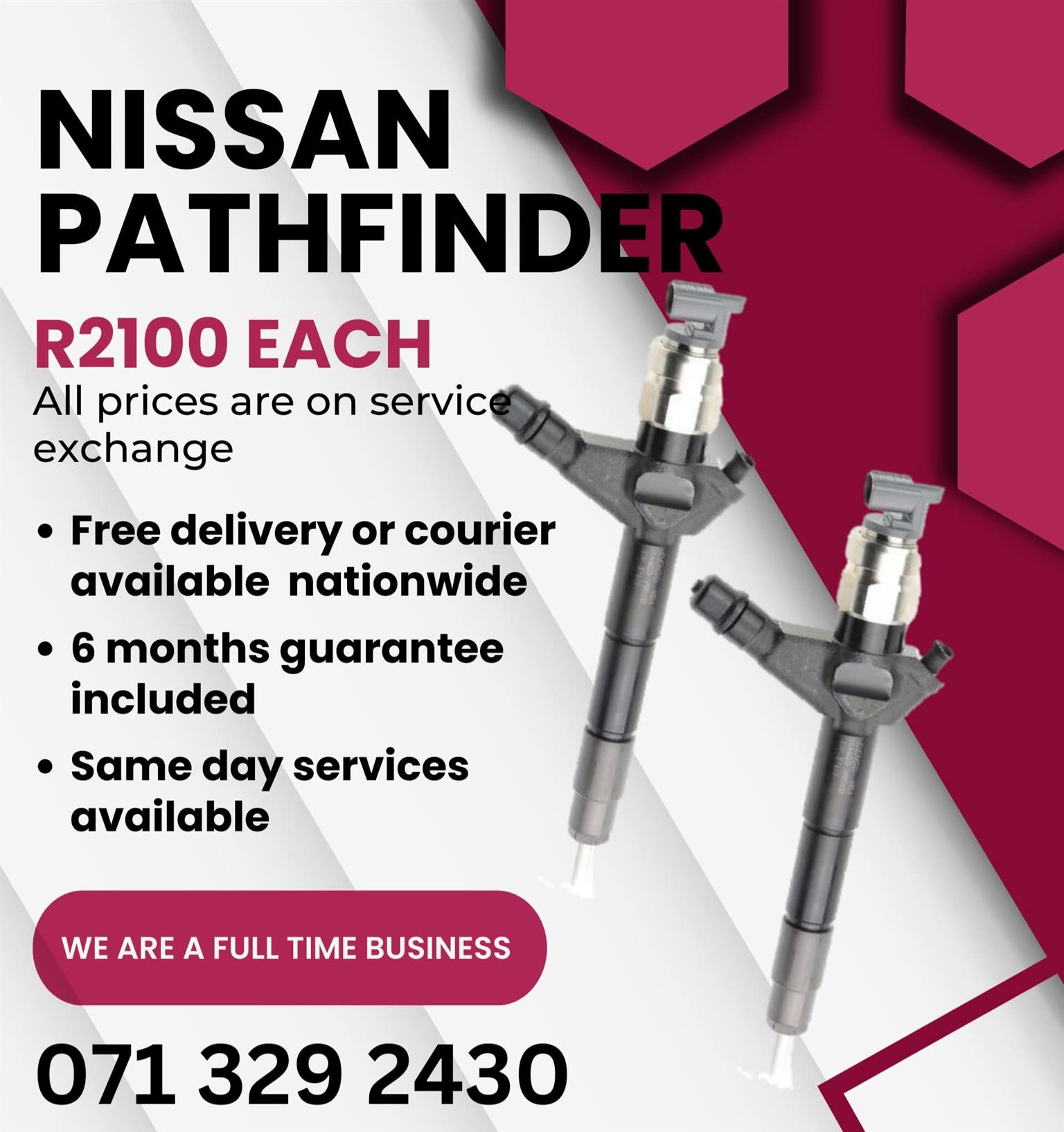 NISSAN PATHFINDER 2.5 INJECTORS - Private Seller NISSAN PATHFINDER 2.5 INJECTORS - Private Seller