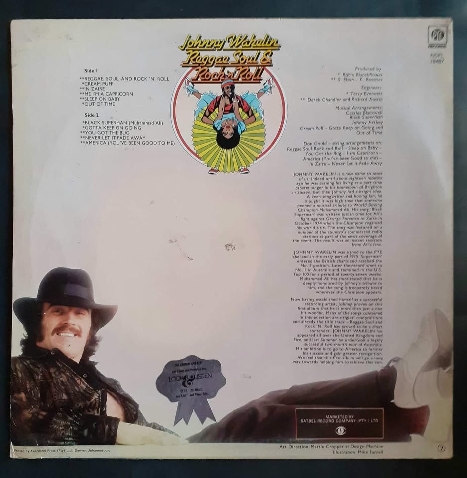 Johnny Wakelin - Reggae Soul & Rock 'n' Roll LP Record