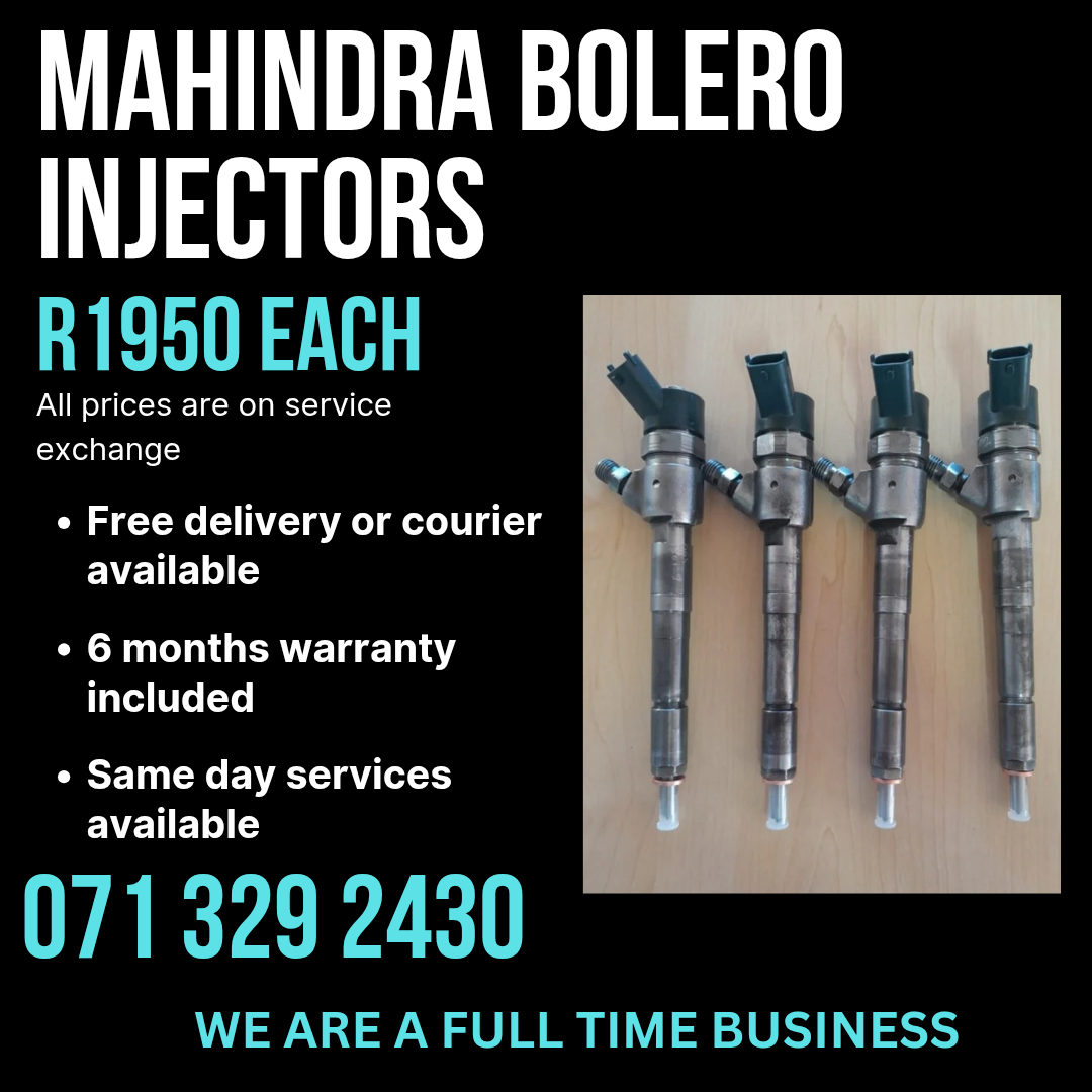 MAHINDRA BOLERO INJECTORS FOR SALE WITH WARRANTY - Private Seller MAHINDRA BOLERO INJECTORS FOR SALE WITH WARRANTY - Private Seller