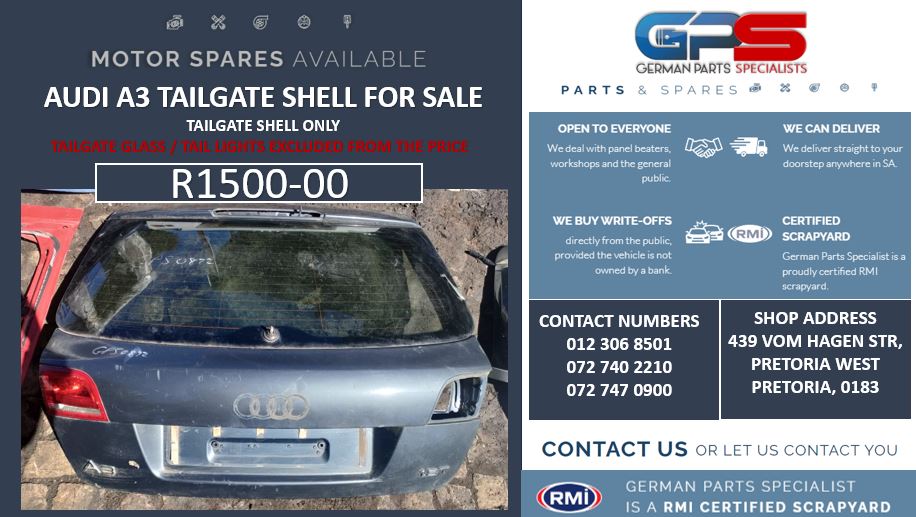 Audi A3 Tailgate Shell for sale - Private Seller Audi A3 Tailgate Shell for sale - Private Seller