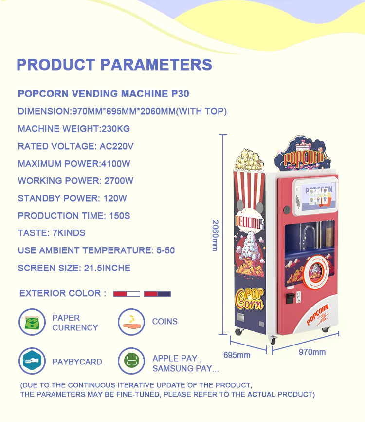 Flavored Popcorn Vending Machine