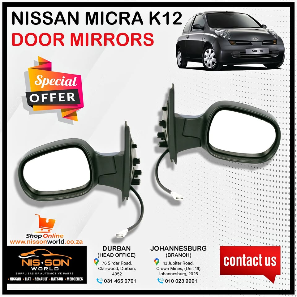Heated Door Mirror Glass – Fits Clio II, Megane, Scenic, Micra K12 – Both Sides – Goldmine