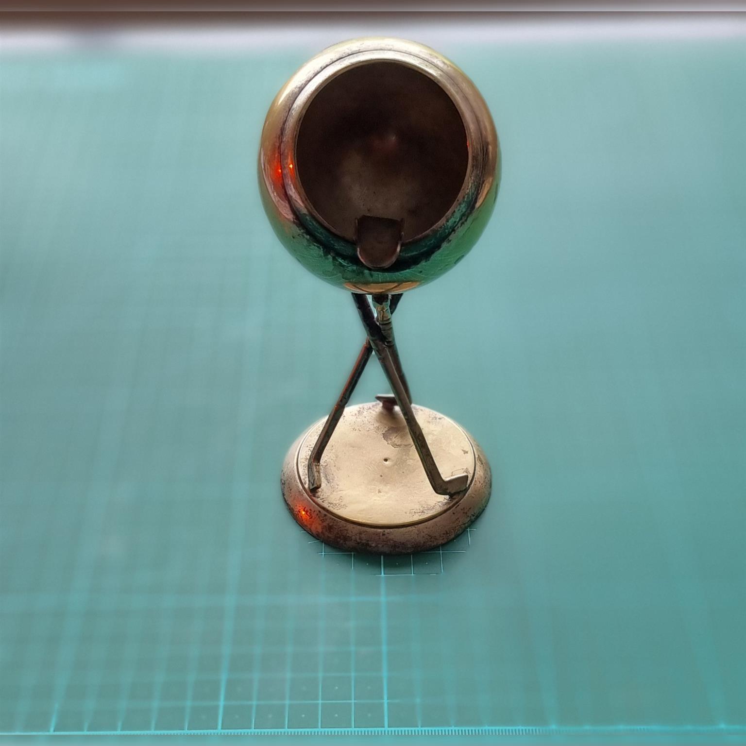 1920s Stirling Silver Cigarette Golf Ball Ashtray