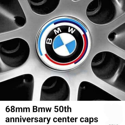 BMW 50th Anniversary wheel centre caps emblems BMW 50th Anniversary wheel centre caps emblems