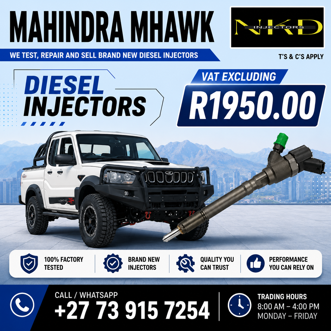 Mahindra_Mhawk_Injectors - Private Seller Mahindra_Mhawk_Injectors - Private Seller