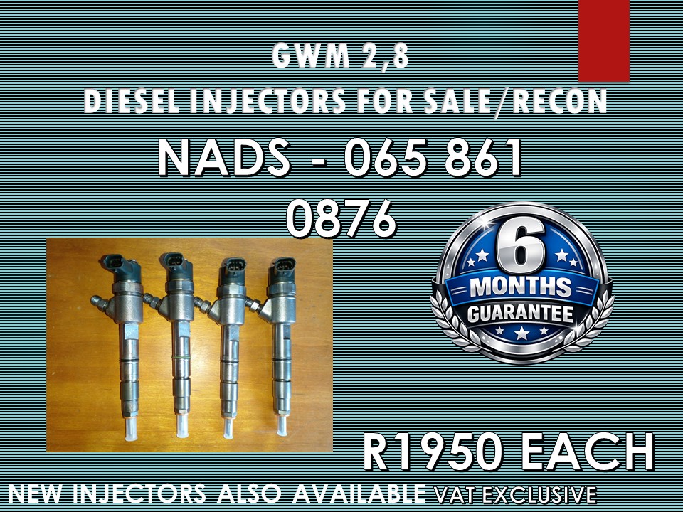 GWM 2.8 DIESEL INJECTORS FOR SALE FOR GWM 2.8 - Private Seller GWM 2.8 DIESEL INJECTORS FOR SALE FOR GWM 2.8 - Private Seller