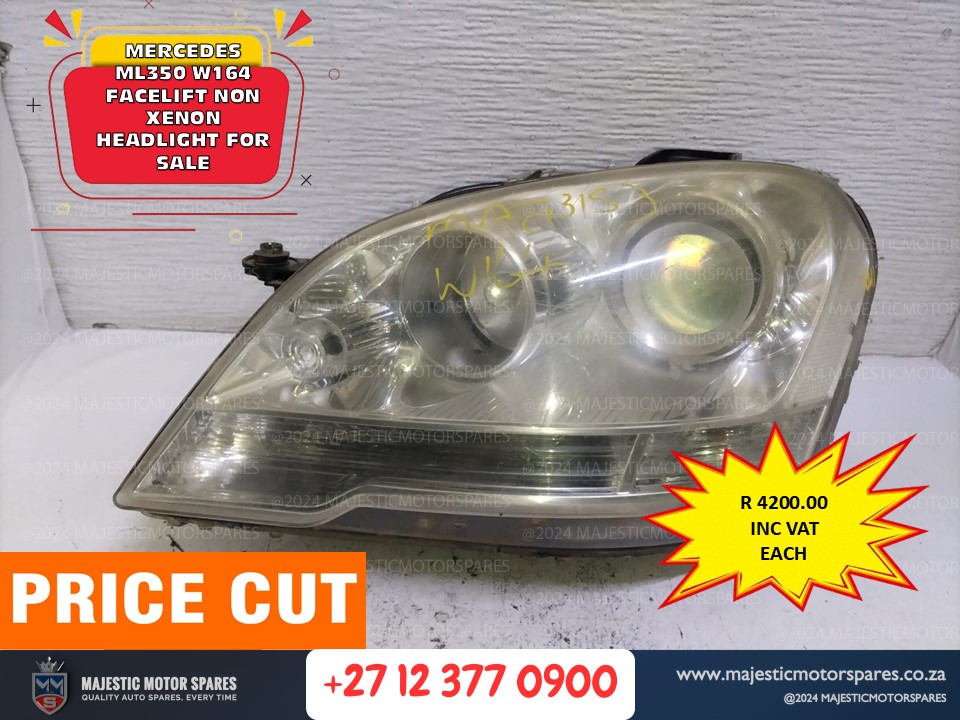 mercedes ml350 w164 facelift non-xenon headlight for sale mercedes ml350 w164 facelift non-xenon headlight for sale
