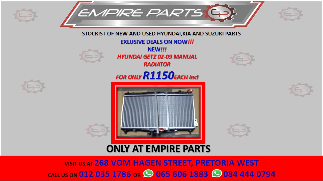 HYUNDAI GETZ 02-09 MANUAL RADIATOR - Private Seller HYUNDAI GETZ 02-09 MANUAL RADIATOR - Private Seller