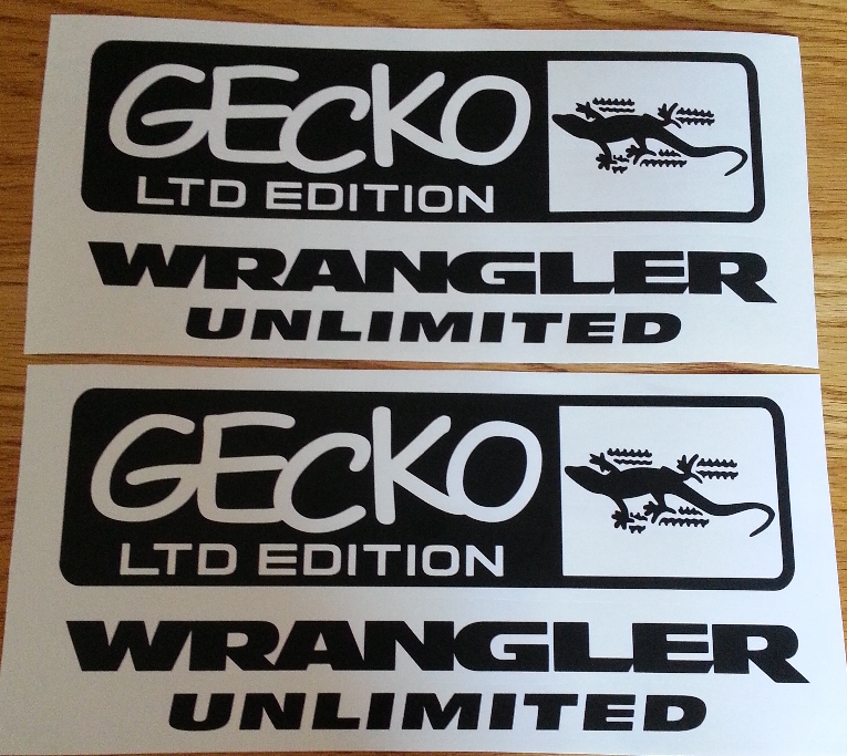 Jeep Limited edition wrangler gecko decals stickers graphics sets - Private Seller