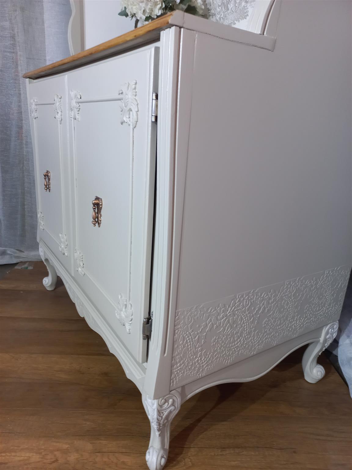 French Country Style Cabinet/ Hutch