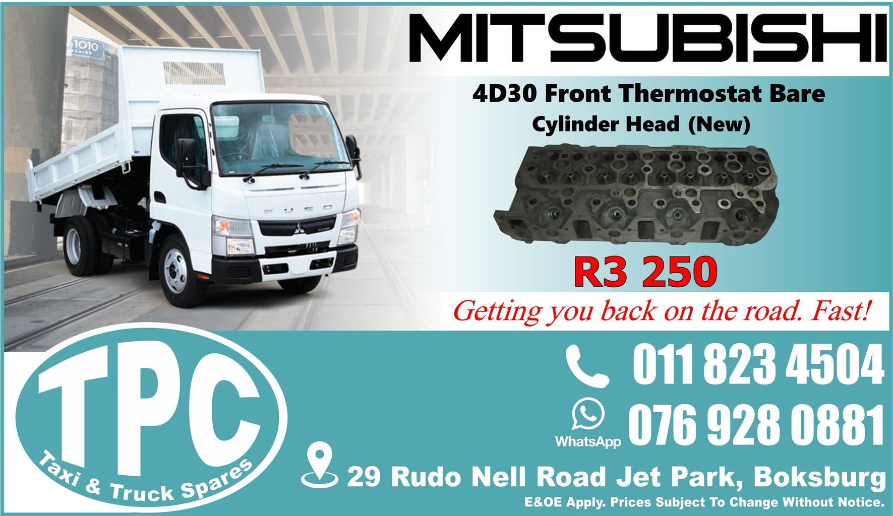 Mitsubishi 4D30 Front Thermostat Bare Cylinder Head- -New- Quality  Replacement Taxi Spare Parts. | Junk Mail
