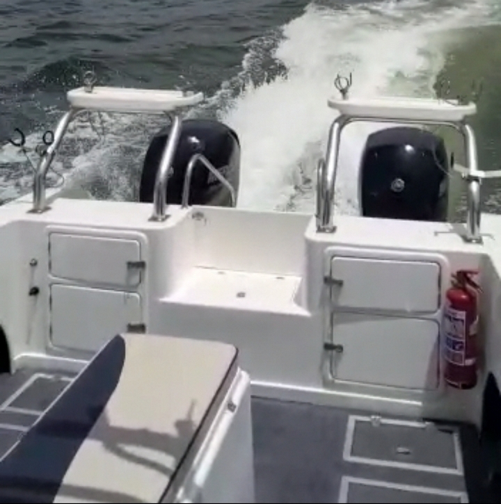 PRISTINE COBRA CAT 630 WITH TWIN 150HP MERCURY FOUR STROKE MOTORS