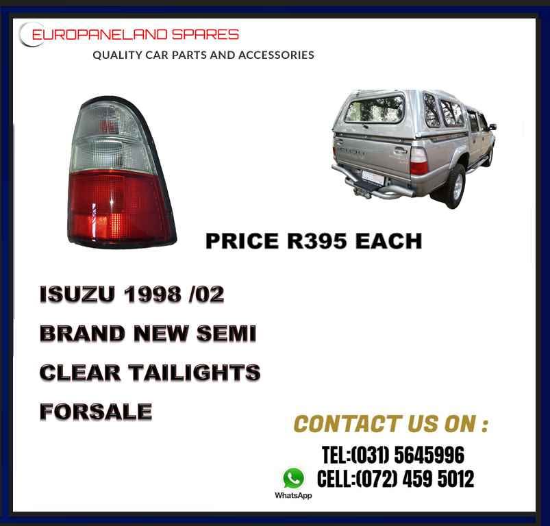 ISUZU KB 1997/03 BRAND NEW SEMI CLEAR TAILLIGHTS FORSALE