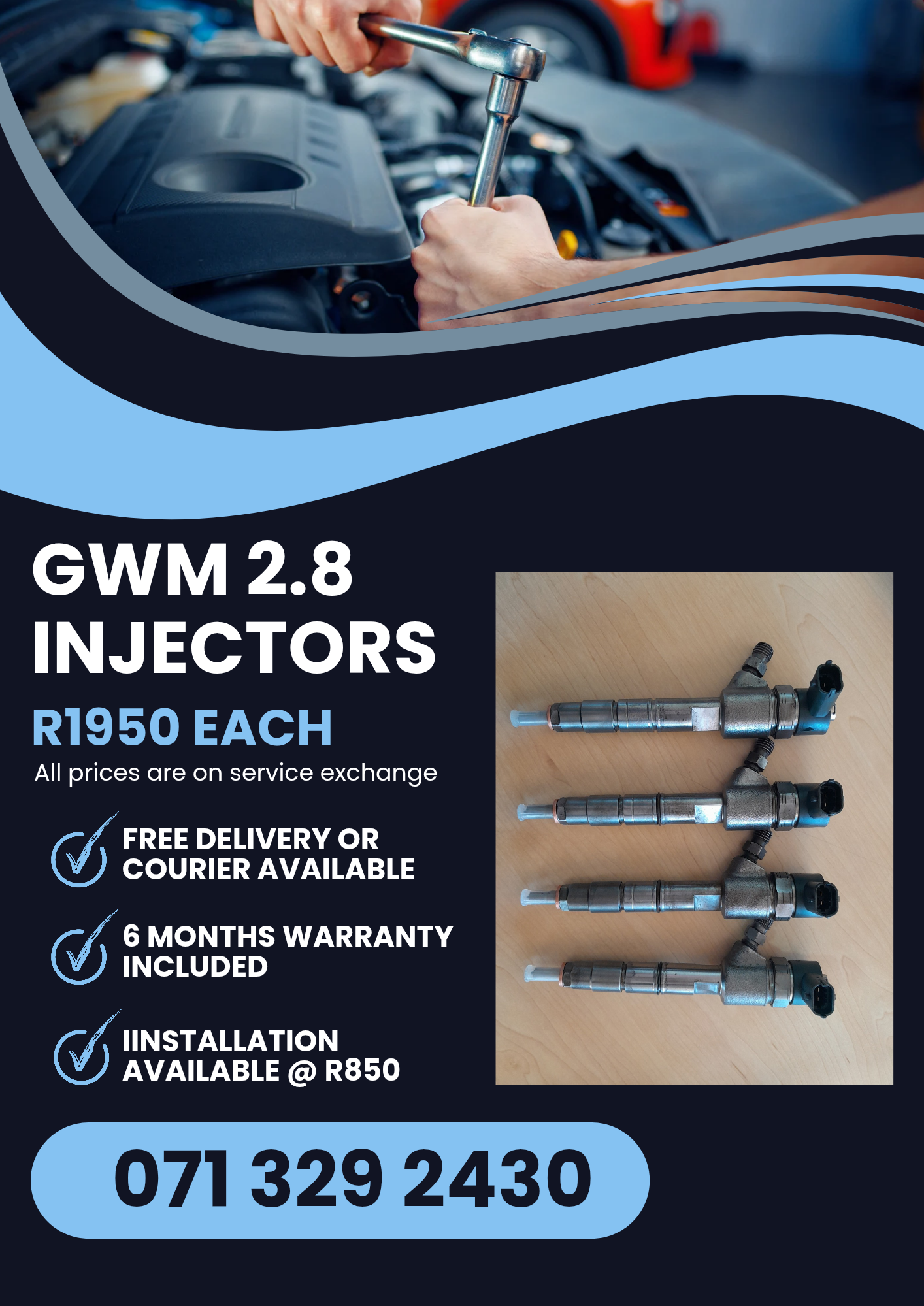 GWM 2.8 INJECTORS FOR SALE WITH WARRANTY - Private Seller GWM 2.8 INJECTORS FOR SALE WITH WARRANTY - Private Seller